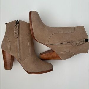 Joie Taupe Suede Heeled Boots